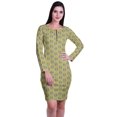 thumbnail image 2 of Moomaya Womens Full Sleeve Printed Midi Length Printed Bodycon Dress, 2 of 6