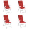 thumbnail image 2 of vidaXL Highback Chair Cushions 4 pcs Red Oxford Fabric, 2 of 5