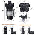 thumbnail image 4 of Fresh Water Diaphragm Pump, Rv Pump, Fresh Water Pump,Pressure Adjustable (40-80 PSI) with Auto Switch for RV, Boat, Water Purifier & Solar System, 4 of 8