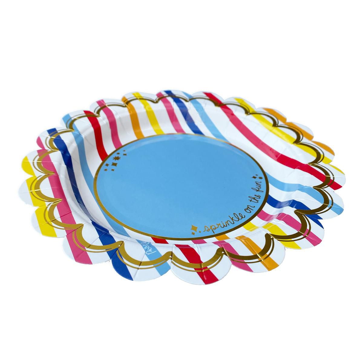 Packed Party 10 Ct. 'Seeing Stripes' Paper Dessert Plates