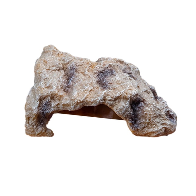 jinwen Décoration de Réservoir de Grotte Cachée pour Reptiles, Résine Légère, 14cmx9cmx6.7cm