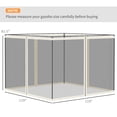 thumbnail image 3 of Outsunny 10' x 10' Gazebo Replacement Mosquito Netting, White, 3 of 10