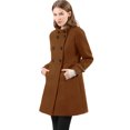 thumbnail image 1 of INSPIRE CHIC Manteau d'Hiver Tendance pour Femmes à Col Montant, à Double Boutonnage, 1 of 5