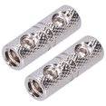 thumbnail image 1 of Audio Cable Coupler, 8 Gauge Input Output Deep Wire Recesses Durable Power Cord Terminal Nickel Plated Finish  For Car Audio System, 1 of 8