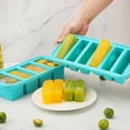 thumbnail image 4 of HLONK Silicone Freezing Tray with Lid - Large Food Freezer Mold  Easy Clean Storage Container for Soups  Broths & Leftovers  Washable  Ideal for Camping  Dining & Fridge Use - Multipurpos, 4 of 7