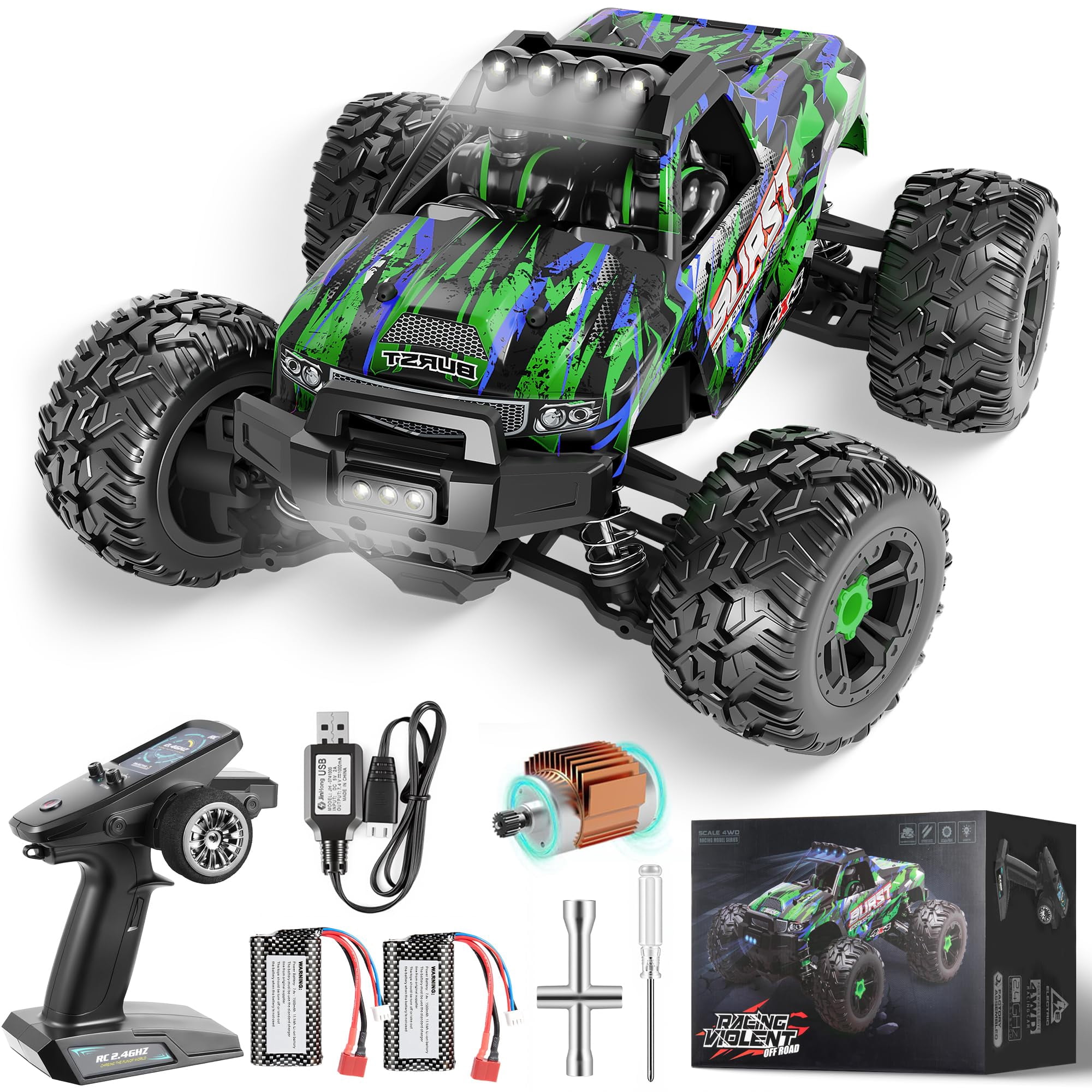 Zeltri Rc Cars 1:14 All Terrain RC Car for Adults & Boys 4WD Off-Road Remote Control Truck 40+ KM/H High Speed 4X4 Waterproof Remote Control Car with