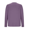 thumbnail image 5 of HAiming Men's Long Sleeve Shirts Casual Solid Color Round Neck Pullover Base Tops Plus Size Soft Pajamas Loungewear, 5 of 5
