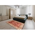 thumbnail image 4 of Ahgly Company Tapis d'Intérieur Carrés Abstraits Rouges Abstraits pour Aire, 7 Pieds Carré, 4 of 6