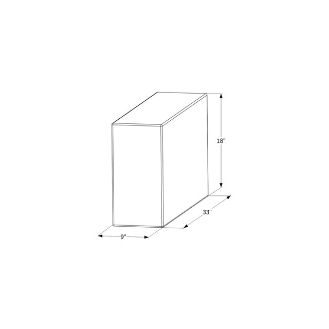 Icon Fresh Water Tank 12455 20 Gallon Capacity; 33 Inch x 18 Inch x 9 Inch; WIthout Fittings
