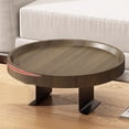 thumbnail image 3 of Plateau de Sofa Table Accoudoir de Canapé à Clipser en Bois pour Boisson Café Collation Télécommande, 3 of 9