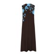 thumbnail image 5 of Ovzne Robes d'Été pour Femmes Robe pour Femme Mode Femme Confortable Été Imprimé Sans Manches Robe à Col en V Robe Grande Taille Robe Imprimée Liquidation, 5 of 5
