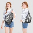 thumbnail image 4 of Rainbow Zebra Print Sling Bag - Colorful Abstract Zebra Stripes Crossbody Backpack for Women & Men, Modern Fashion Shoulder Bag (Cute Cartoon Zebra Pattern, Water-Resistant & Lightweight), 4 of 4