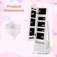 thumbnail image 3 of Gymax Kids Jewelry Cabinet with Full-Length Mirror Drawer 2 Adjustable Tilt Angles White, 3 of 10