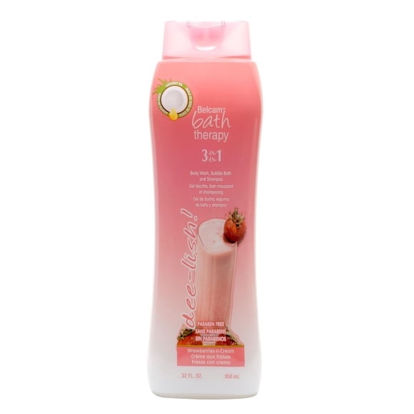 Belcam Bath Therapy 3-en-1 Gel douche, Bain moussant et Shampooing