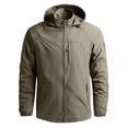 thumbnail image 2 of Babysbule Veste d'Hiver pour Hommes Grande Taille Veste Fine Décontractée Coupe-Vent à Capuche 4TG, 2 of 6