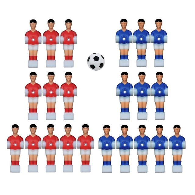 22 Pieces Kicker Men Soccer Player with Ball Game Accessories