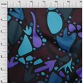 thumbnail image 3 of oneOone Polyester Spandex Light Blue Fabric Geometric Abstract Floral Craft Projects Decor Fabric Printed By The Yard 56 Inch Wide, 3 of 4