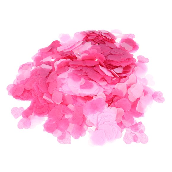 CIMAXIC Wedding 6000pcs 2.5cm Romantic Paper Love Heart Shaped Wedding Party Confetti Decoration Supplies 60g (Pink+Rose),0.98"X0.98"X0.04"