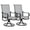 Dark Grey, variant on Outsunny Patio Swivel Chairs w/ Mesh Fabric Seat Rocking Chairs, Brown
