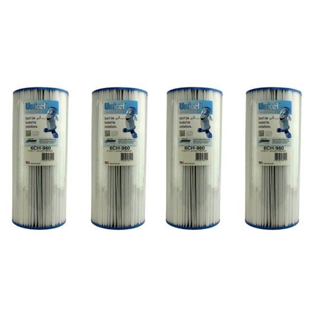 Unicel 6CH-960 Replacement 52 SqFt Spa Filter Cartridge,113 Pleats (4 Pack)