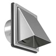 thumbnail image 1 of 6In Dryer Vent Cover Outdoor Wall with Cushioned Non Return Flap, 1 of 5