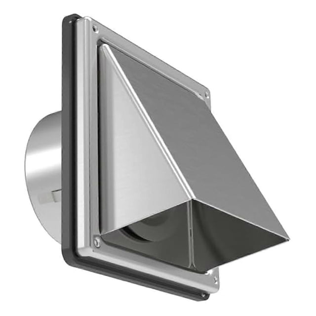 6In Dryer Vent Cover Outdoor Wall with Cushioned Non Return Flap