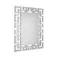 thumbnail image 1 of Benjara BM230905 47 in. Greek Key Design Accent Mirror, Silver, 1 of 3