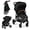 Black, variant on Costway High Landscape Baby Stroller Pushchair with Expandable & Footmuff Canopy 20 lbs 0-3 Years