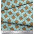thumbnail image 3 of Soimoi Japan Crepe Satin Fabric Diagonal Check Print Fabric by Yard 42 Inch Wide, 3 of 5