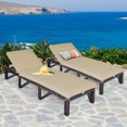 thumbnail image 1 of Costway 2PCS Outdoor Rattan Lounge Chair Chaise Recliner Adjustable Cushioned Patio Yard, 1 of 10