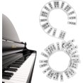 thumbnail image 1 of Beginner-Friendly, Reusable Silicone Notes for Easy Learning, Stand-Alone Rack, Perfect for Kids & Adults, Black 88-Key Removable Piano Sticker Set, 1 of 8