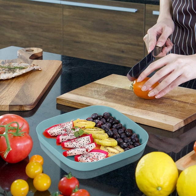 Avdolw 18cm Square Fruit Tray - Stylish & Spacious for Home Coffee Table, Easy Clean Snack & Candy Dish (Food Tray Only)