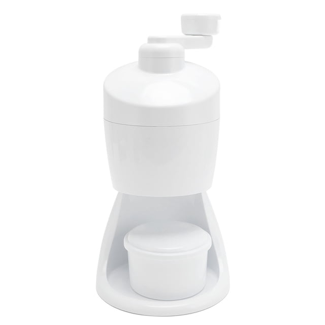 Rasoir à Glace à Manivelle en Acier Inoxydable 420, Cône de Neige Rasé Manuel, Machine à Slush pour la Maison, l'Extérieur et un Usage Commercial avec Bol