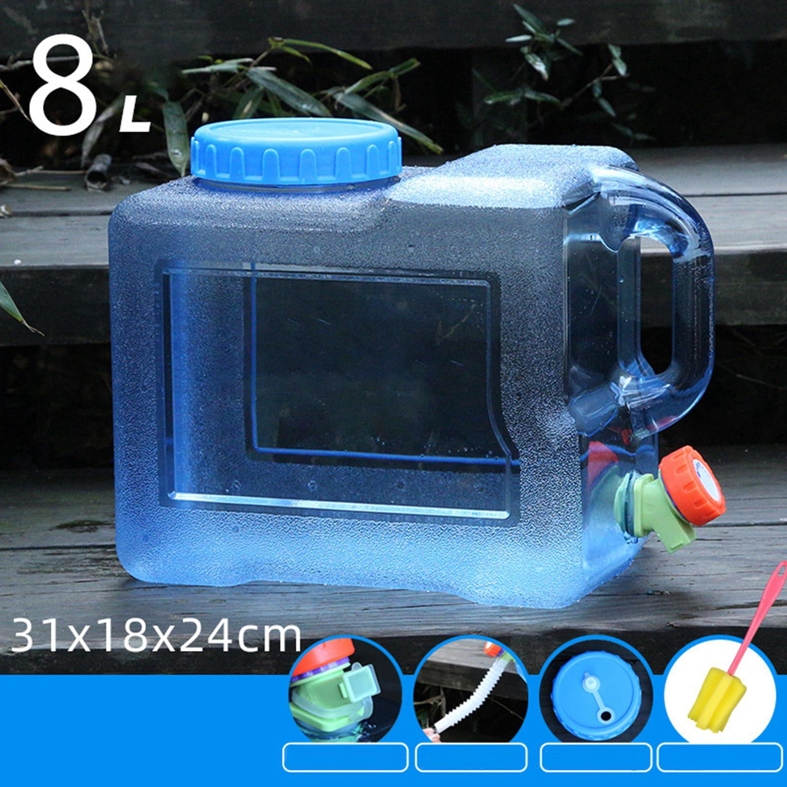 Camping Water Storage Jug Water Carrier with Faucet Water Container for Backpack With Hole Lid