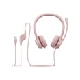 thumbnail image 2 of Logitech H390 Wired Headset for PC/Laptop, Rose - Headset - on-ear - wired - USB-A - rose, 2 of 15
