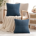 thumbnail image 2 of 2 Packs Boho Decorative Throw Pillow Covers for Sofa Couch Bed Home Decor, 18x18 inch, Blue, 2 of 6