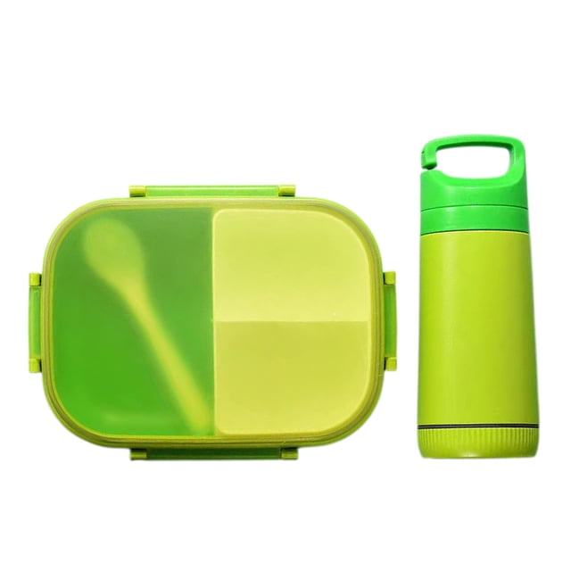 Microwave Safe Lunchbox Set with Mug Rectangular Divided Food Container Commuter Meal Prep Kit