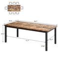thumbnail image 2 of Kojooin Long Dining Table for 6 People, Large Rectangle Wood Kitchen Table with Sturdy Metal Legs, Modern Industrial Dining Room Table with Round Corner, 2 of 8