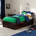 thumbnail image 2 of AFI Concord Urban Twin Solid Wood Storage Platform Bed in Walnut, 2 of 9
