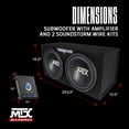 thumbnail image 3 of MTX 12" Dual Subwoofer Enclosure, Planet Audio Amplifier, 2 Soundstorm Wire Kits, 3 of 12