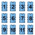 thumbnail image 5 of TOPTIE Ensembles de 12 Gilets d'Entraînement Numérotés (#1-12), Chasubles de Soccer, 5 of 5