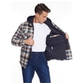 thumbnail image 3 of MAWCLOS Men's Flannel Hooded Coat Winter Plaid Jackets Orange 2XL, 3 of 7