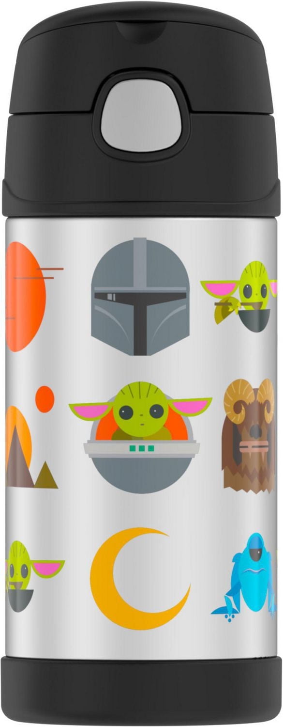 Thermos Funtainer Vacuum Insulated Straw Bottle, 12 Oz Mandalorian