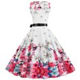 thumbnail image 3 of Drppepioner Femmes Grande Taille, Robes d'Été pour Femmes Plage à Imprimé Floral Sans Manches Robe Débardeur Évasée, 3 of 8