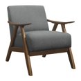 thumbnail image 3 of Pemberly Row Fauteuil d'Appoint Contemporain Rembourré, Fini Gris, 3 of 6