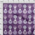 thumbnail image 3 of oneOone Viscose Jersey Purple Fabric Sea Shells Ocean Craft Projects Decor Fabric Printed By The Yard 60 Inch Wide, 3 of 4