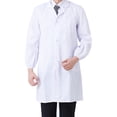 thumbnail image 2 of kurtrusly Laboratory Coat Buttons Multi Pocket Short Sleeve Pet Shop School Factory Work Clothes Internship Section Beautician Use Long Sleeve S, 2 of 6