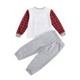 thumbnail image 3 of goowrom Enfants Imprimé Voiture Dessin Animé Col Rond Manches Longues + Pantalons Longs Couleur Unie, 3 of 6