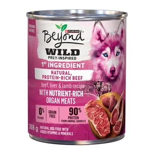Beyond Wild Beef, Liver & Lamb Recipe, Wet Dog Food 368 g