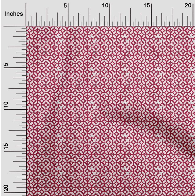 oneOone Cotton Flex Fabric Geometric Block Print Sewing Fabric BTY 40 Inch Wide